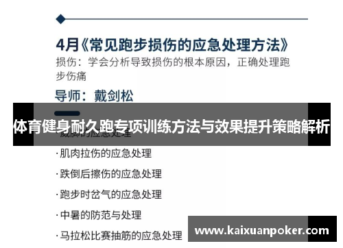 体育健身耐久跑专项训练方法与效果提升策略解析